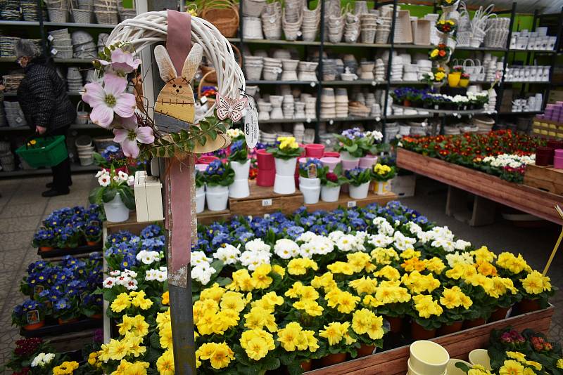Koupit tak lze potraviny, dekorace v rámci domácích potřeb či pomlázku z proutí, resp. i jiné velikonoční rostliny běžně dostupné v květinářství.