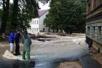 Povodně 2002, okres Teplice.13. srpna, Dubí.