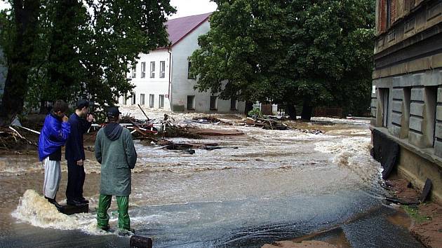 Povodně 2002, okres Teplice.13. srpna, Dubí.