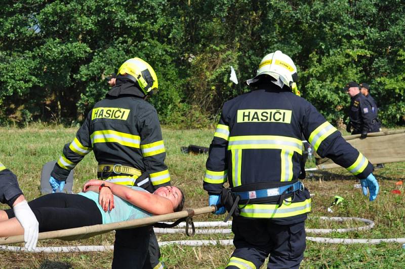 Taktické cvičení, pád letadla u Kateřiny.