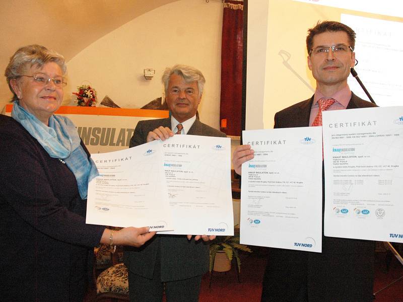 Společnost Knauf Insulation obdržela tři certifikáty.