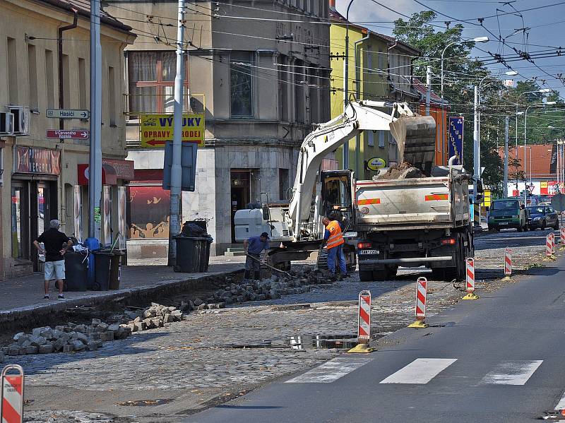 Rekonstrukce Masarykovy ulice v Trnovanech.