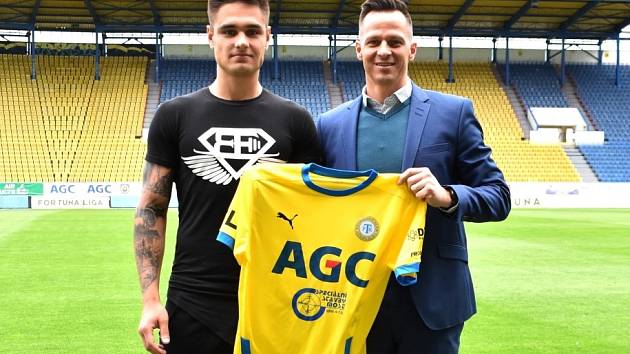 Martin Chlumecký a ředitel FK Teplice Rudolf Řepka