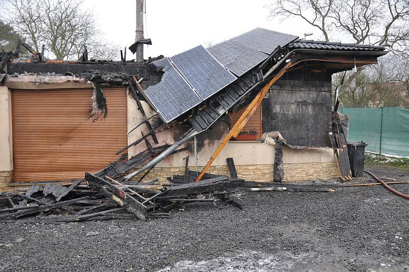 Požár rodinného domku v Krupce Unčíně