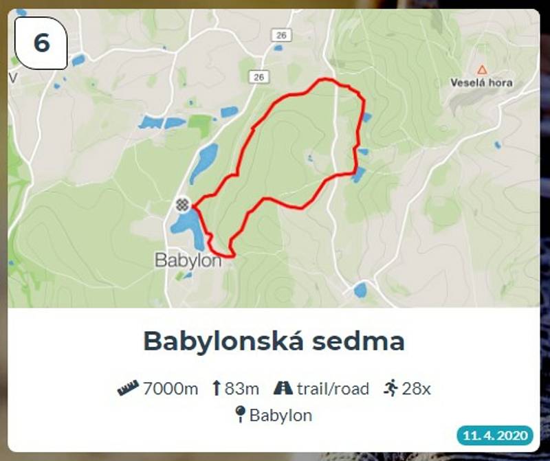 Běžci Chodska sobě: Trasa 6 - Babylonská sedma.