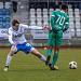 22. kolo FORTUNA ČFL, skupina A: TJ Jiskra Domažlice (na snímku fotbalisté v modrobílých dresech) - Bohemians Praha 1905 B 2:0.