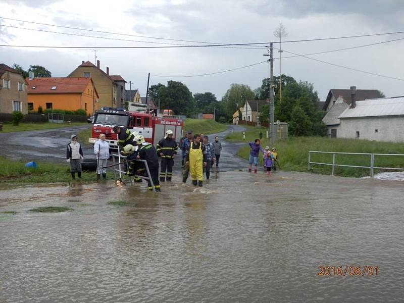 Záplavy v Holubči.