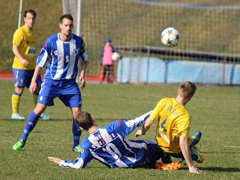 Z utkání Jiskry Domažlice s SK Benešov.