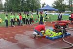 OKRESNÍ KOLO letošního ročníku  hasičské hry Plamen probíhalo celou sobotu v Domažlicích na místním stadionu Jiskry.