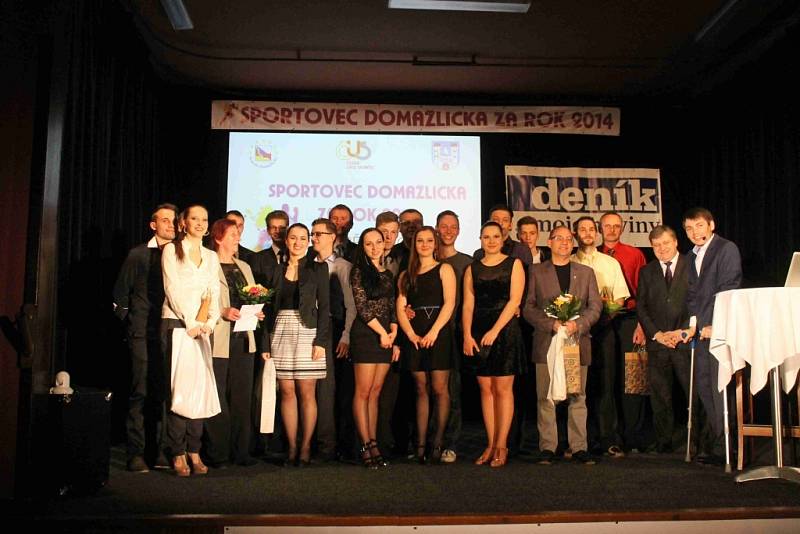 Z vyhlášení ankety Sportovec Domažlicka za rok 2014 v Poběžovicích.