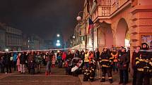 Ohňostroj se konal 1. ledna na náměstí Míru. Foto: MKS Domažlice