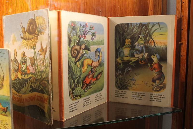Pohádkové knihy jsou nyní k vidění v Chodském hradu v Domažlicích.