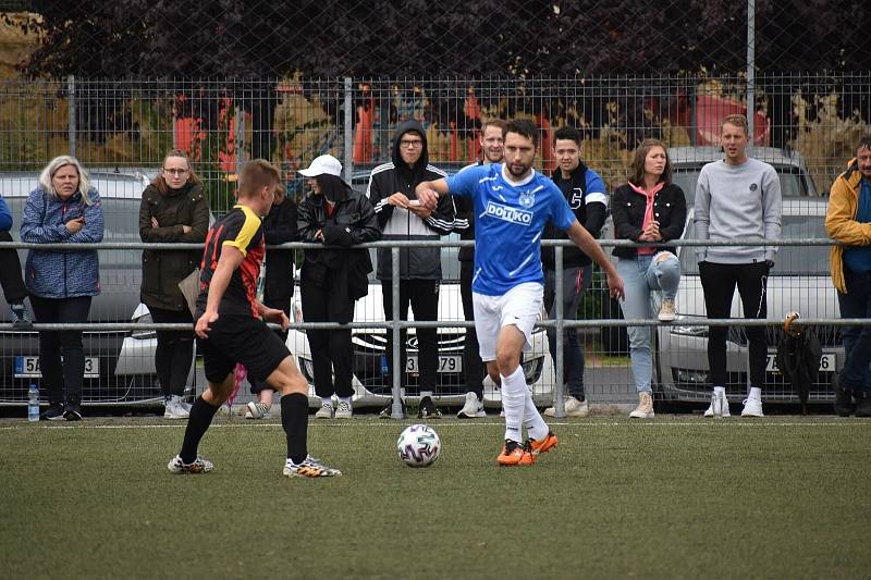 TJ Jiskra Domažlice (modří) vs. Slavia Vejprnice.