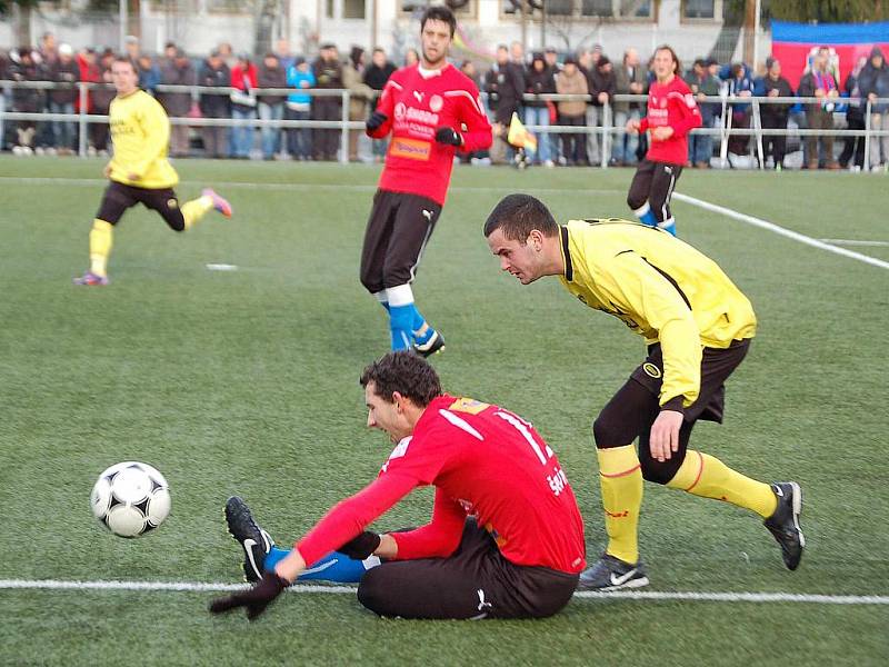 Fotbalový svátek v Domažlicích. Jisrka, lídr divizní skupiny A, se na Střelnici utkala s lídrem Gambrinus ligy Viktorií Plzeň.