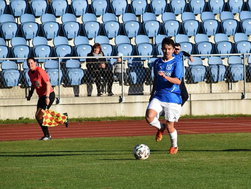 13. kolo KPM: Jiskra Domažlice B (modří) - Rapid Plzeň 4:1.