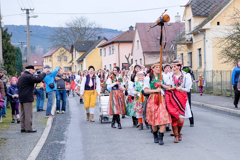 Závěr masopustu v Postřekově.