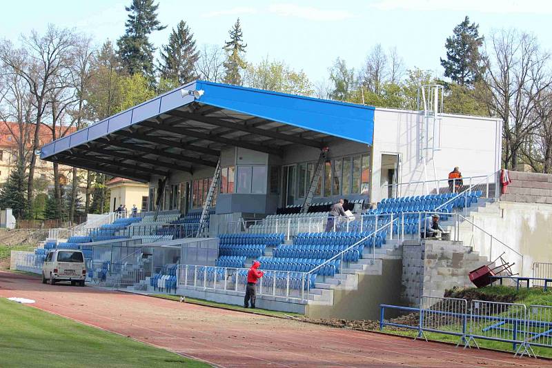 Práce na Střelnici v Domažlicích.