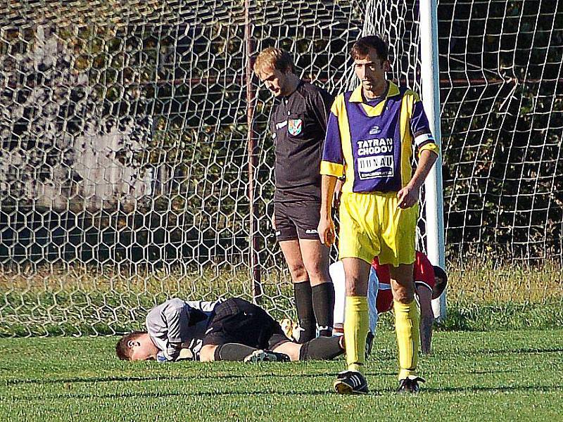 Z chodského derby mezi Tatranem Chodov a Spartakem Klenčí. 