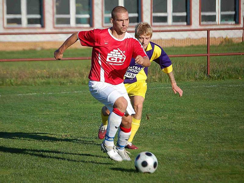 Z chodského derby mezi Tatranem Chodov a Spartakem Klenčí. 