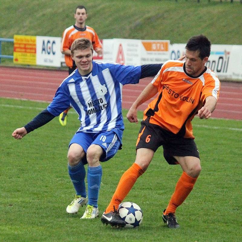 Fotbalisté Kolína brali na Střelnici všechny body.