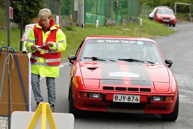 Historic Vltava Rallye 2014. ´Historici´ na Hájovně u Kdyně. 