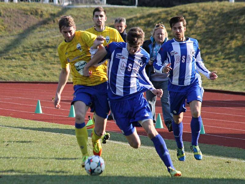 Z utkání Jiskry Domažlice s SK Benešov.