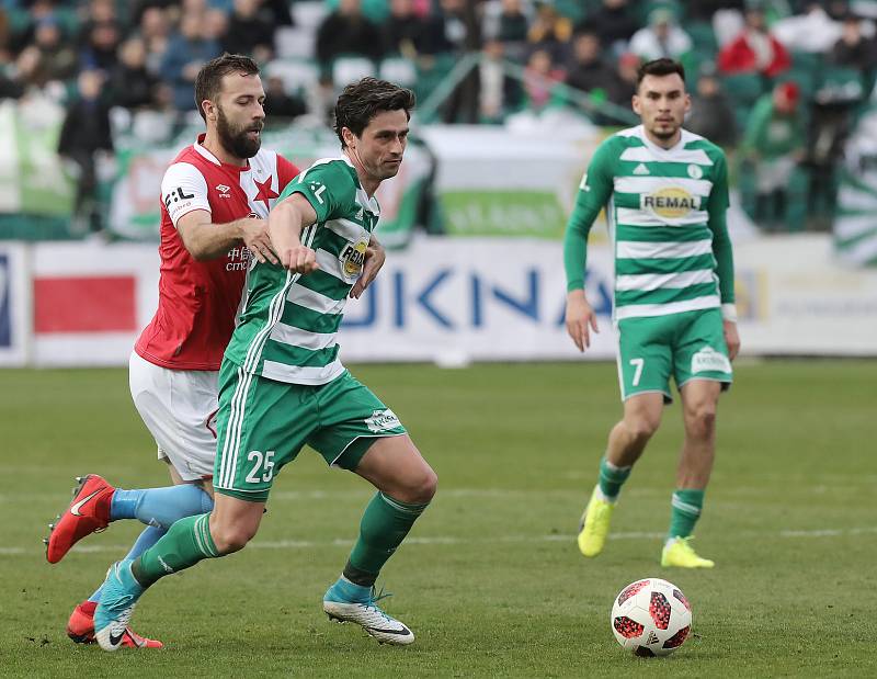 Zápas fotbalové Fortuna ligy mezi Bohemians a Slavii v Ďolíčku.