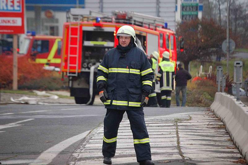 Hasičské cvičení ve Folmavě.