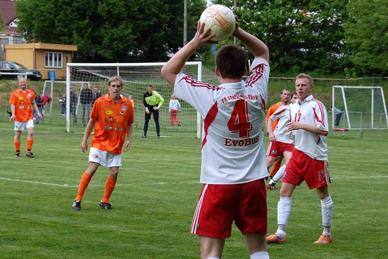 Z utkání fotbalistů FK Holýšov a Spartak Chrást.