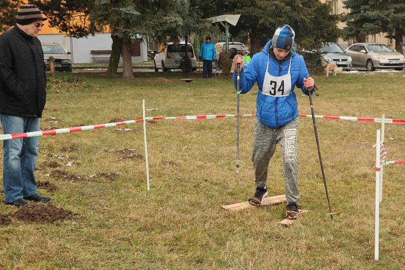 Memoriál umělého kloubu. Recesistického biatlonového závodu  se v neděli zúčastnila i dvojnice olympijské medailistky  Veroniky Vítkové, v Chodově brala ve štafetě zlato.