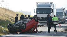 Automobil po havárii u Horšovského Týna vypadal hrozivě, řidič naštěstí vyvázl jen s lehkým zraněním.