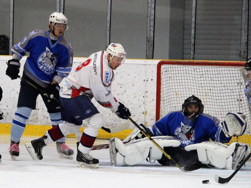 Z utkání hokejistů HC Domažlice A a HC Klatovy B.