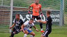 3. kolo FORTUNA ČFL A: Dynamo České Budějovice B - TJ Jiskra Domažlice (hráči v bílých dresech) 0:1 (0:1).