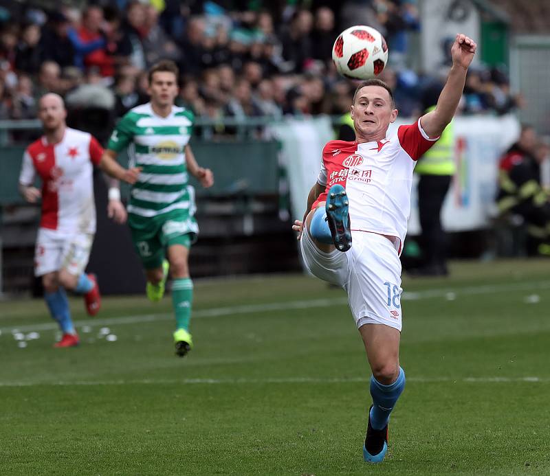 Zápas fotbalové Fortuna ligy mezi Bohemians a Slavii v Ďolíčku.