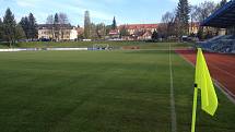 Stadion Střelnice po prvním utkání šampionátu.