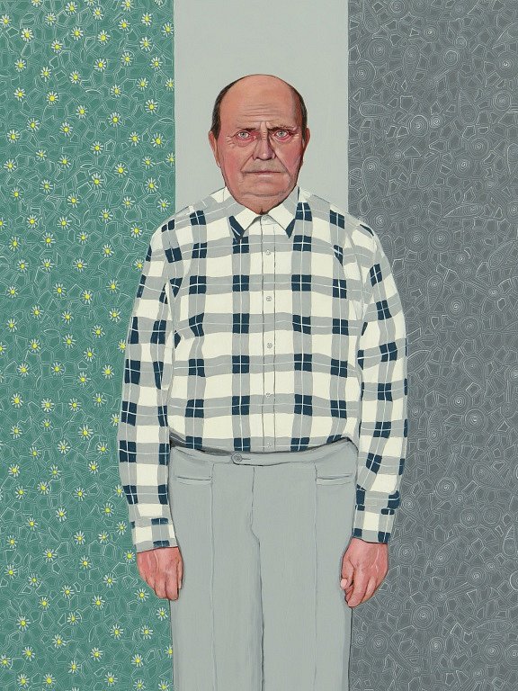 Realistický portrét Václava Lindauera, který vytvořil Václav Sika pro projekt Tvář Plzně.