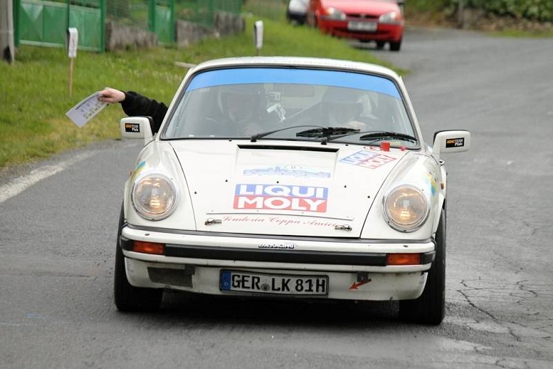 Historic Vltava Rallye 2014. ´Historici´ na Hájovně u Kdyně. 