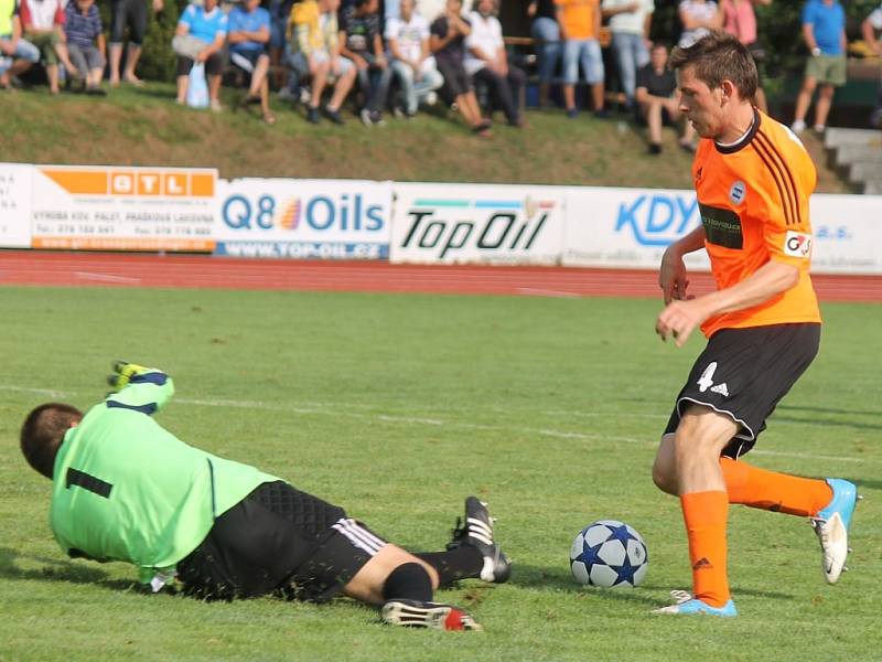 Ze sobotního utkání Jiskry Domažlice s SK Roudnice.