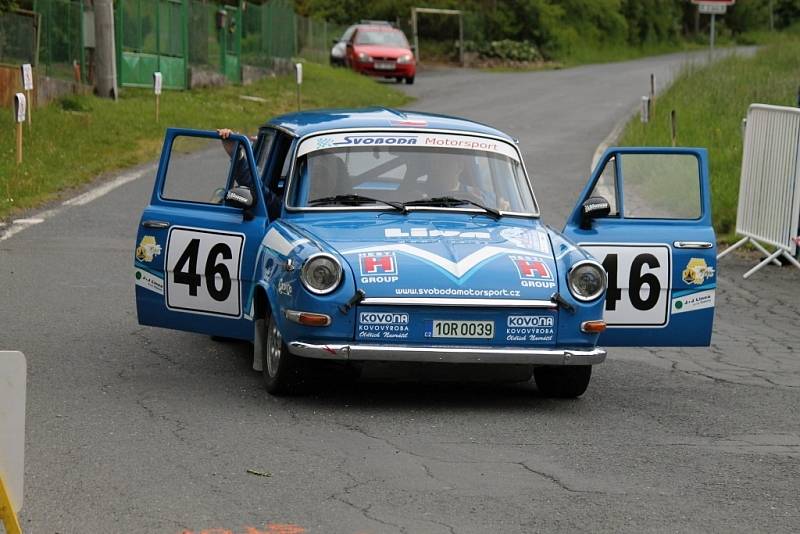 Historic Vltava Rallye 2014. ´Historici´ na Hájovně u Kdyně. 