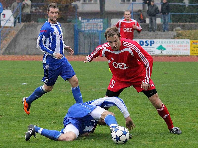 Z utkání Jiskry Domažlice a FK OEZ Letohrad.