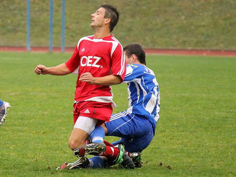 Z utkání Jiskry Domažlice a FK OEZ Letohrad.