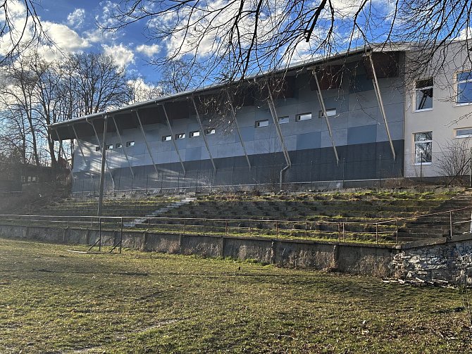 Sokolský stadion v Domažlicích.
