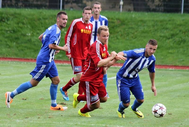 1. kolo ČFL: Jiskra Domažlice A - Slavoj Vyšehrad 2:0 (1:0).