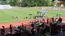 OKRESNÍ KOLO letošního ročníku  hasičské hry Plamen probíhalo celou sobotu v Domažlicích na místním stadionu Jiskry.