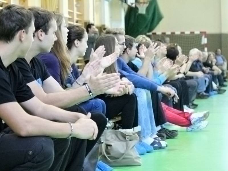 Volejbalové derby mezi Jiskrou Domažlice a USK Slavia Plzeň.