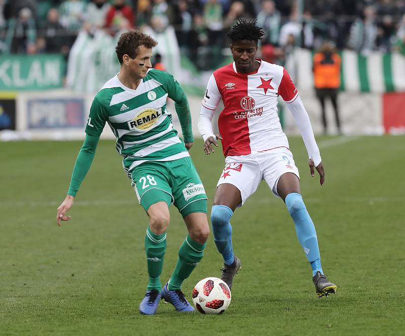 Zápas fotbalové Fortuna ligy mezi Bohemians a Slavii v Ďolíčku.