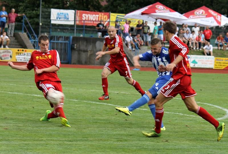 1. kolo ČFL: Jiskra Domažlice A - Slavoj Vyšehrad 2:0 (1:0).