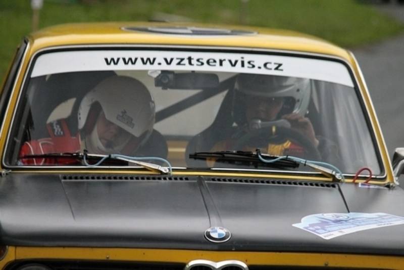 Historic Vltava Rallye 2014. ´Historici´ na Hájovně u Kdyně. 