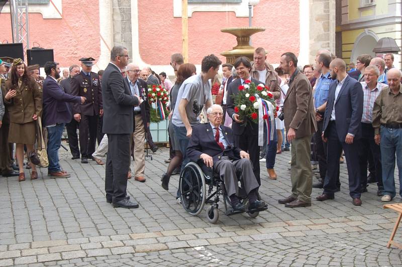 Oslavy 70. výročí osvobození v Domažlicích.