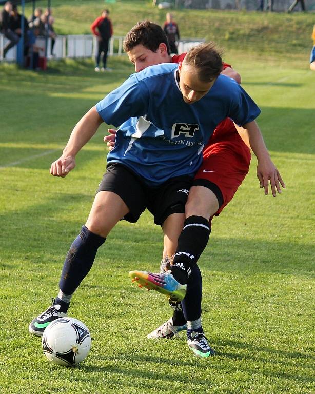 Z utkání fotbalistů Mrákova s rezervou Horšovského Týna.